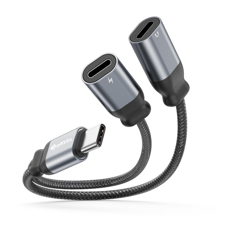 WYEFLOW USB-C to Dual Female USB-C Ports Splitter