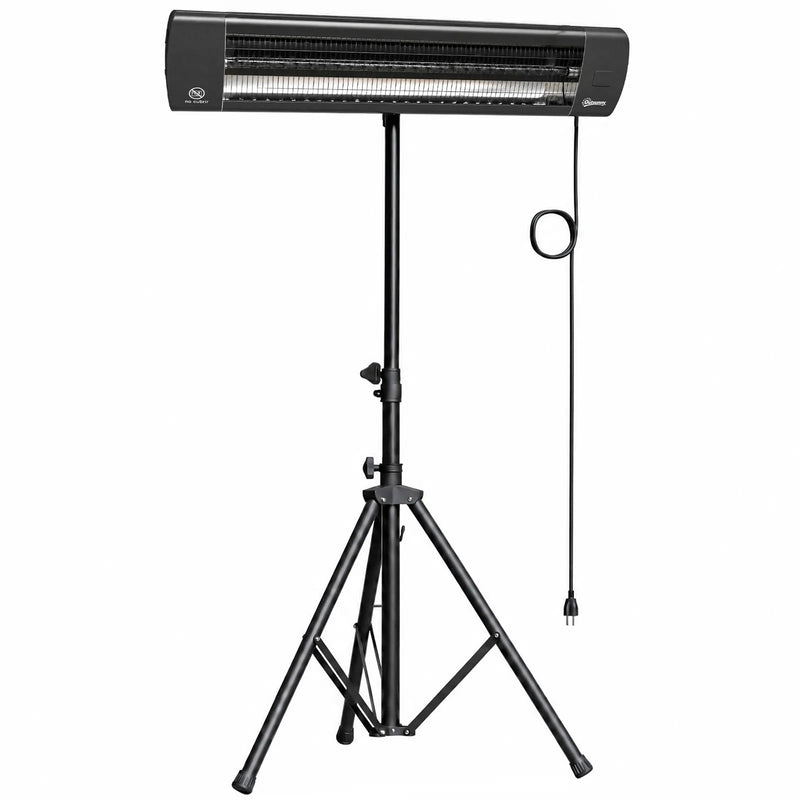 Outsunny 2500 W Electric Infrared Patio Heater, IP65 Outdoor Garden Heater with Tripod, 3 Heat Settings, 24H Timer, Black