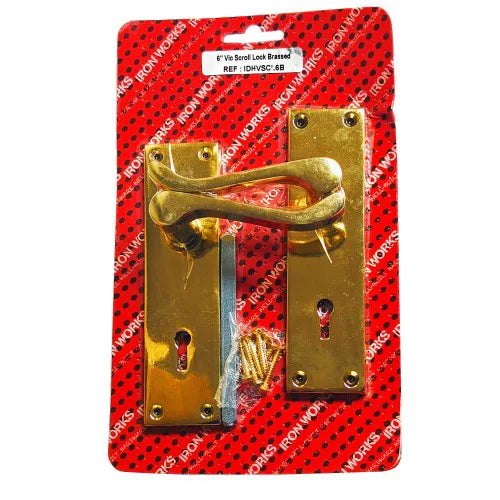 6" Vic Scroll Lock Handle Brassed