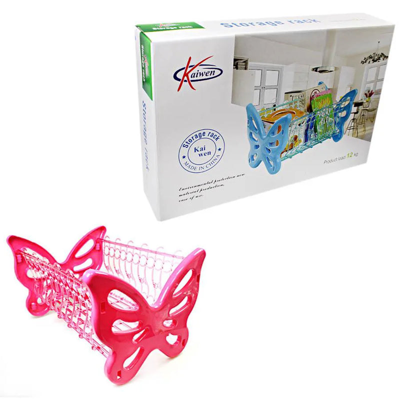 Butterfly Shaped Fruit Vegetable Kitchen Rack Assorted Colours