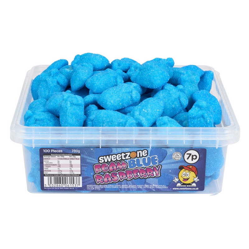 Blue Raspberry Foams 700g Tub Sweets