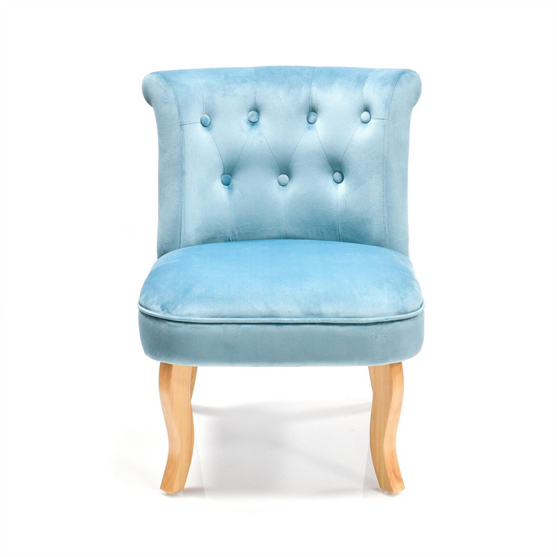 Powder Blue Button Back Occasional Chair