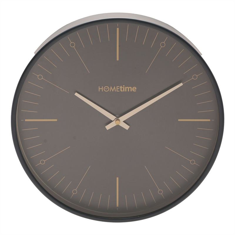 Hometime Round Wall Clock Arabic Numbers Grey 30cm