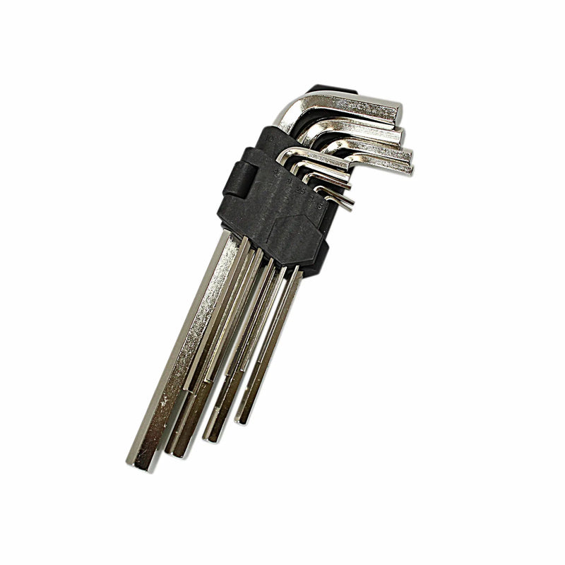 Cobra 9 Piece Large Metric Chrome He x Ball End Allen Key Wrench Set 1.5