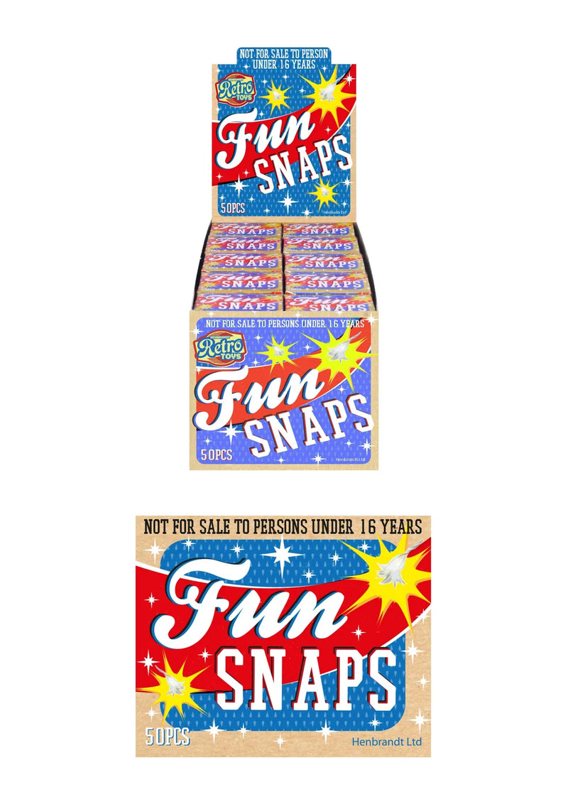 Retro Toys Outdoor Small Fun Snaps Bangs Bo x Of 50 Packs