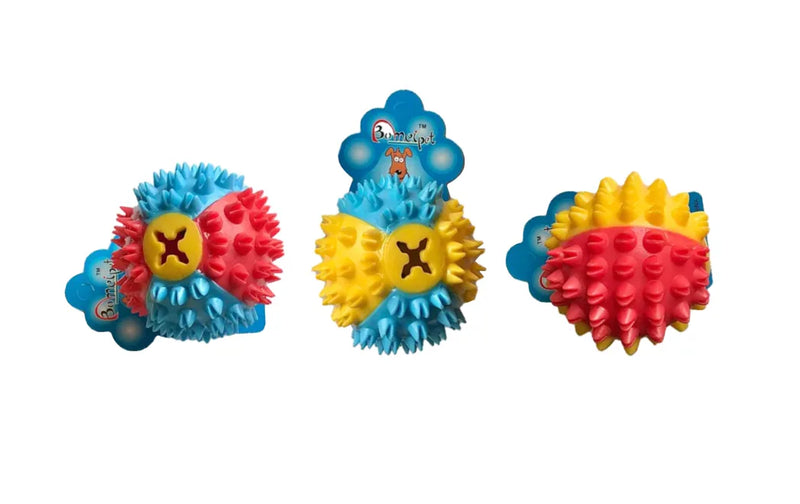Spikey Dog Toy Treat Ball Assorted Colours