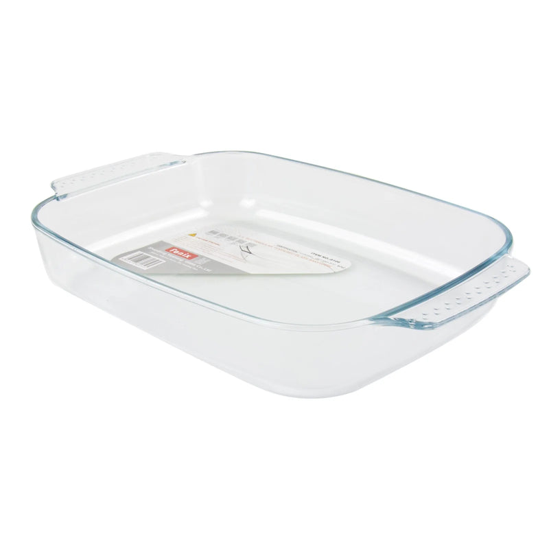 Durane Rectangular Tempered Glass Oven Roasting Tray 3L (Parcel Plus Rate)