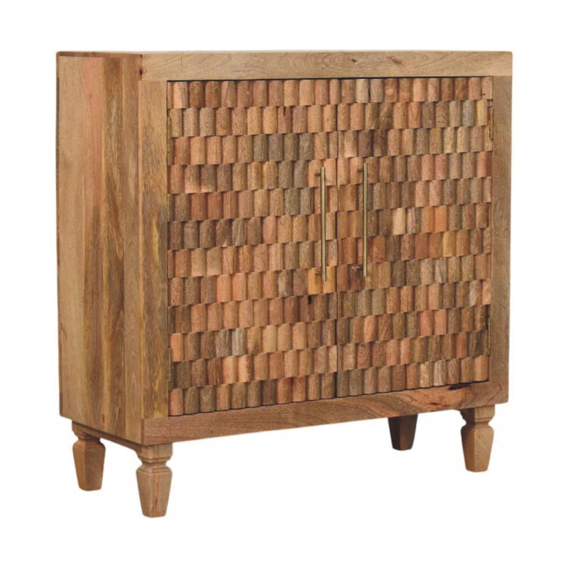 Artisan Furniture Solid Wood Marbella Cabinet, 2 Doors, 2 Shelves, Brown