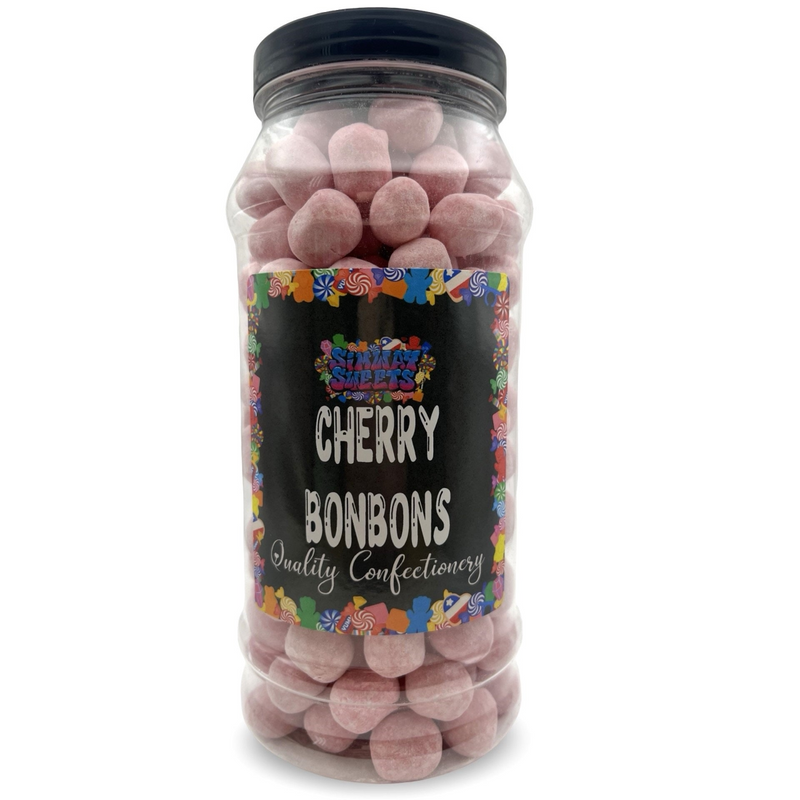 Cherry Flavour BonBons Retro Sweets Bon Bons Gift Jar - 750g
