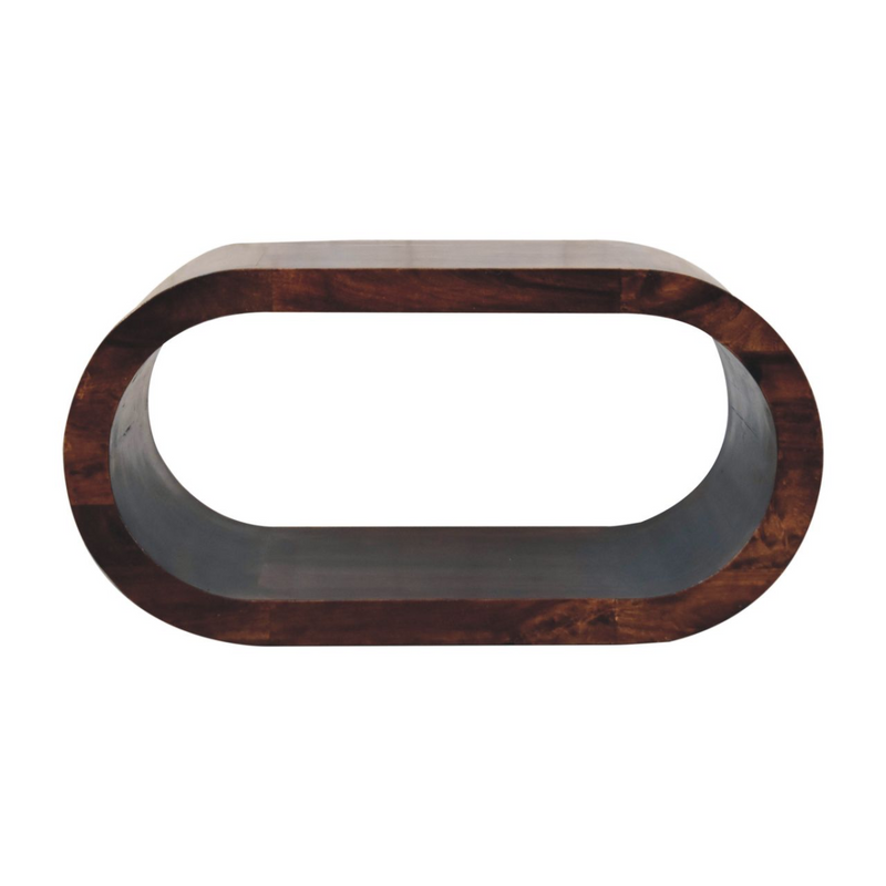 Artisan Furniture Solid Wood California Amaya California Walnut Coffee Table, Brown, Open Slot