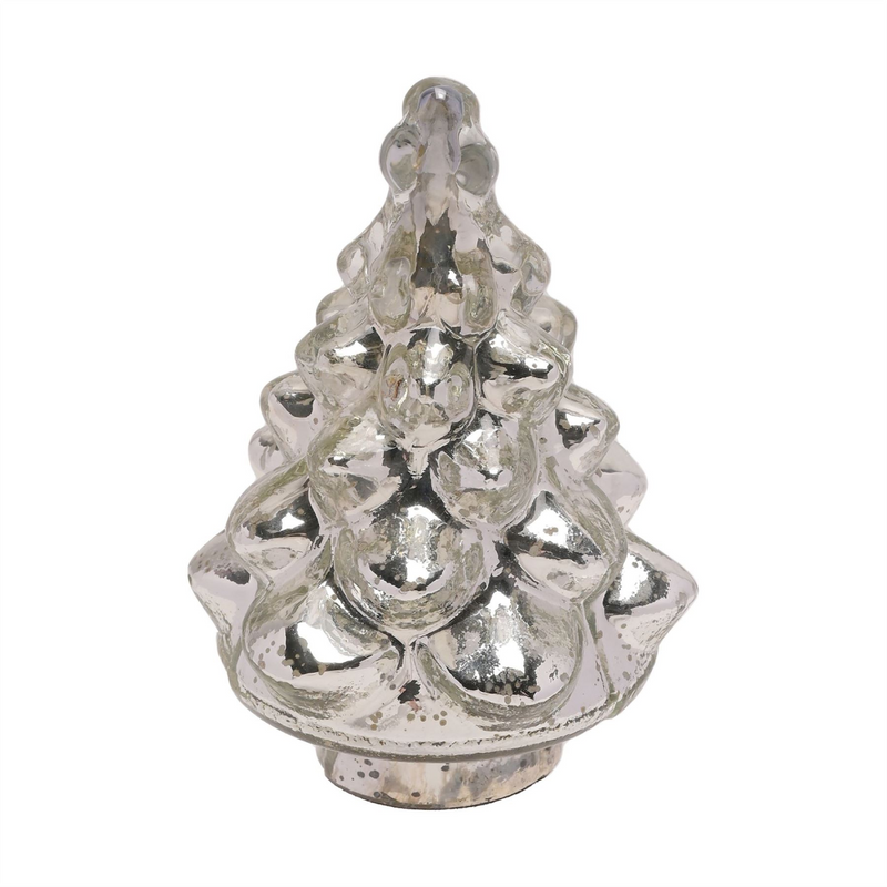 Recylced Glass Silver Christmas Tree Ornament