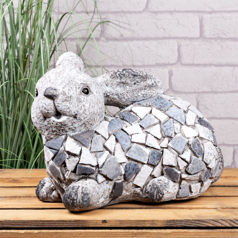 Mosaic Garden Rabbit Ornament 23cm
