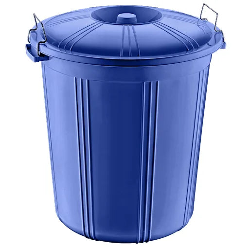 Round Bin With Lid 50 Litre Assorted Colours