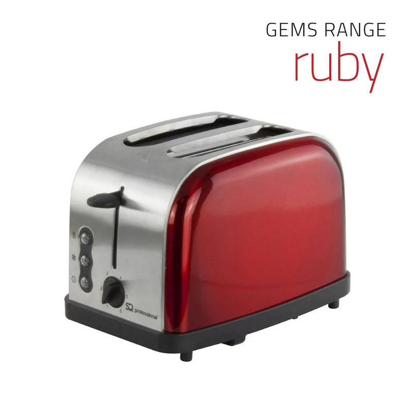 Sq Professional Gems Legacy 2 Slice Toaster 900W Ruby