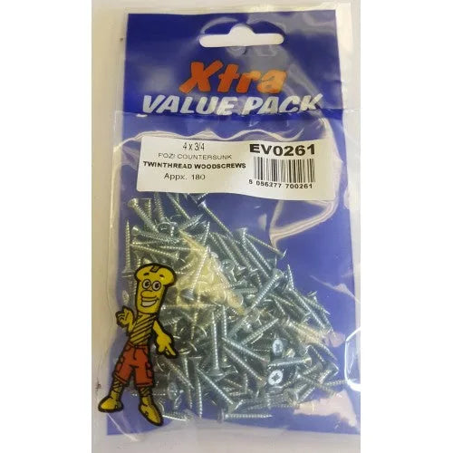 4 Pozi C Sk Twinthreads Woodscrews x tra Value