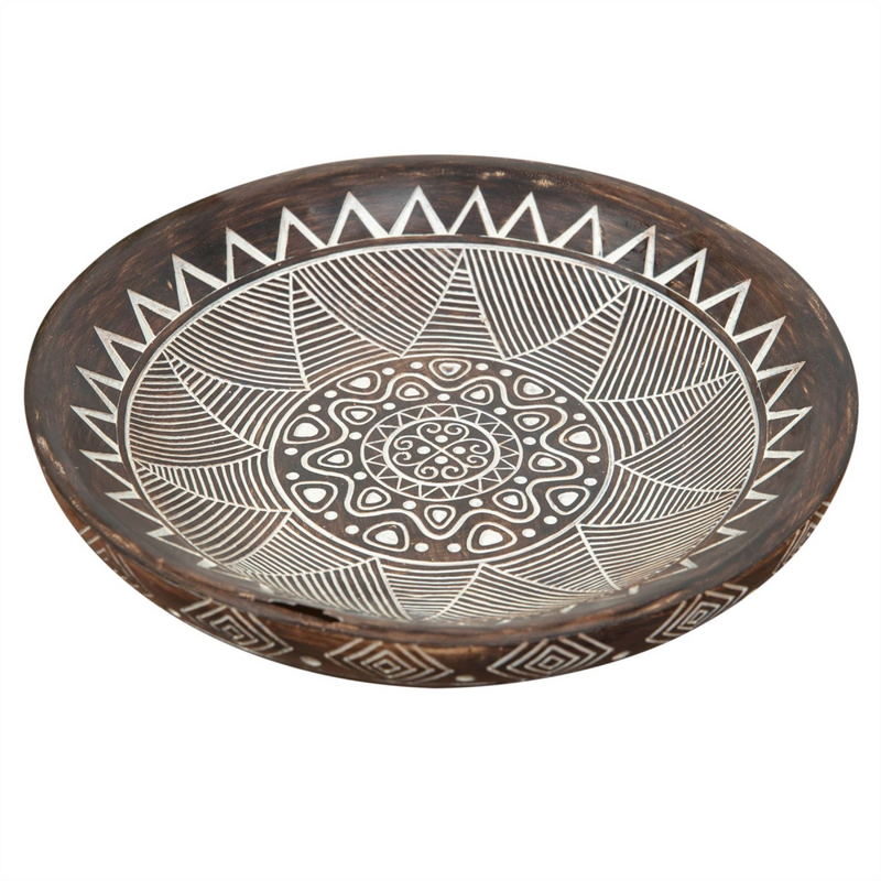 Aztec Patterned Round Bowl
