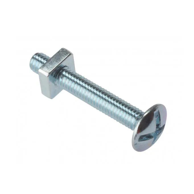 M6 x 25 Roofing Bolts & Nuts Zinc Diy