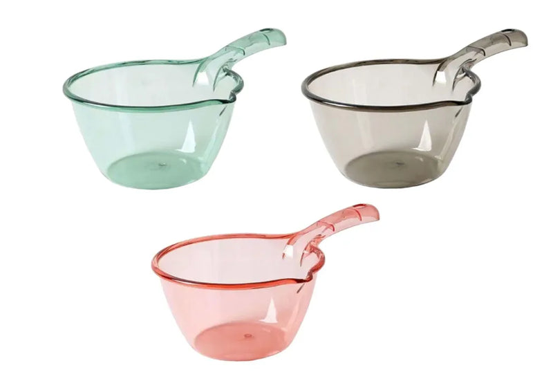 Bathroom Transparent Coloured Plastic Water Scoop Assorted Colours