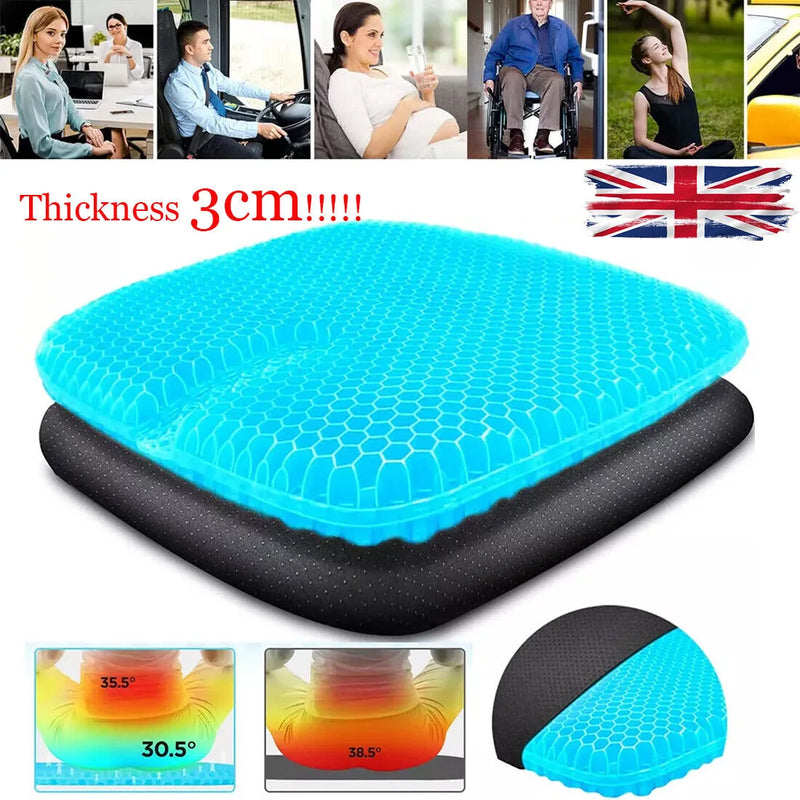 Cooling Honeycomb Breathable Gel Seat Cushion Double Thick Egg Sitting Pad Mat