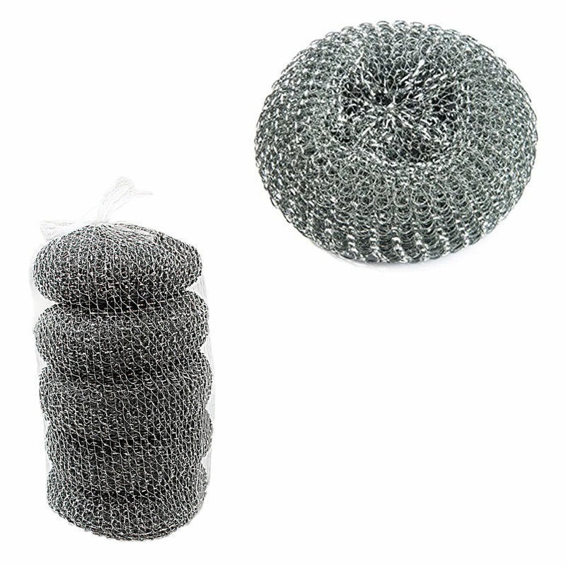 Stainless Steel Washing Up Scourers Pack Of 4 4082