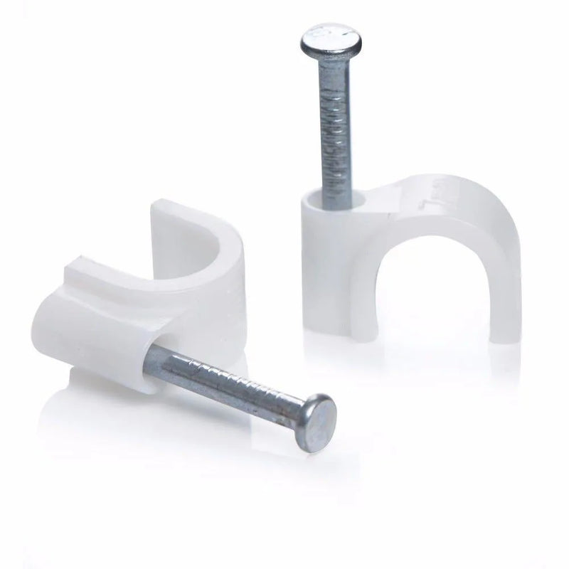 Value Pack Cable Clips Round White