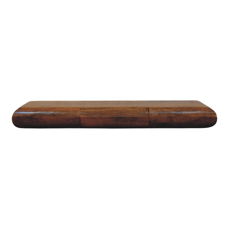 Artisan Furniture Solid Wood Solis Wall-Mounted Console, 3 Drawers, Brown