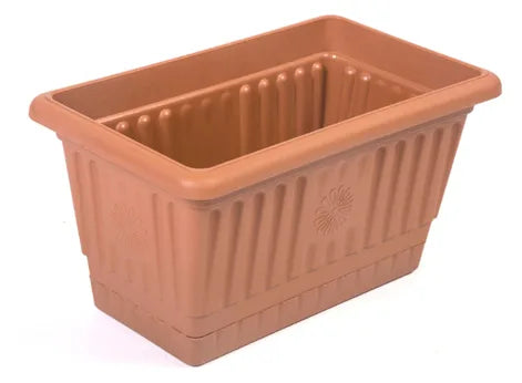 Plastic Rectangle Balcony Flower Pot Container Small