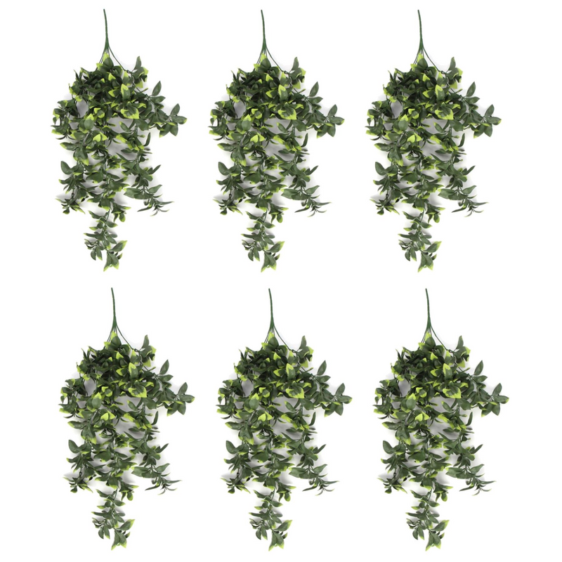Pack of 6 x Hanging UV and Fire Resistant Artificial Pothos Plant 71cm