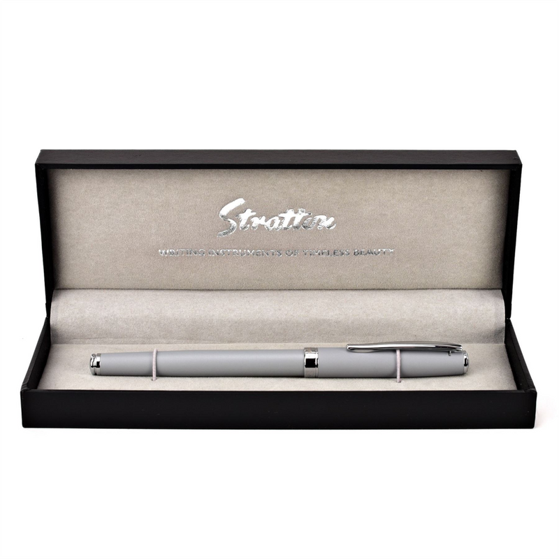 Stratton Ballpoint Pen - Grey & Silver