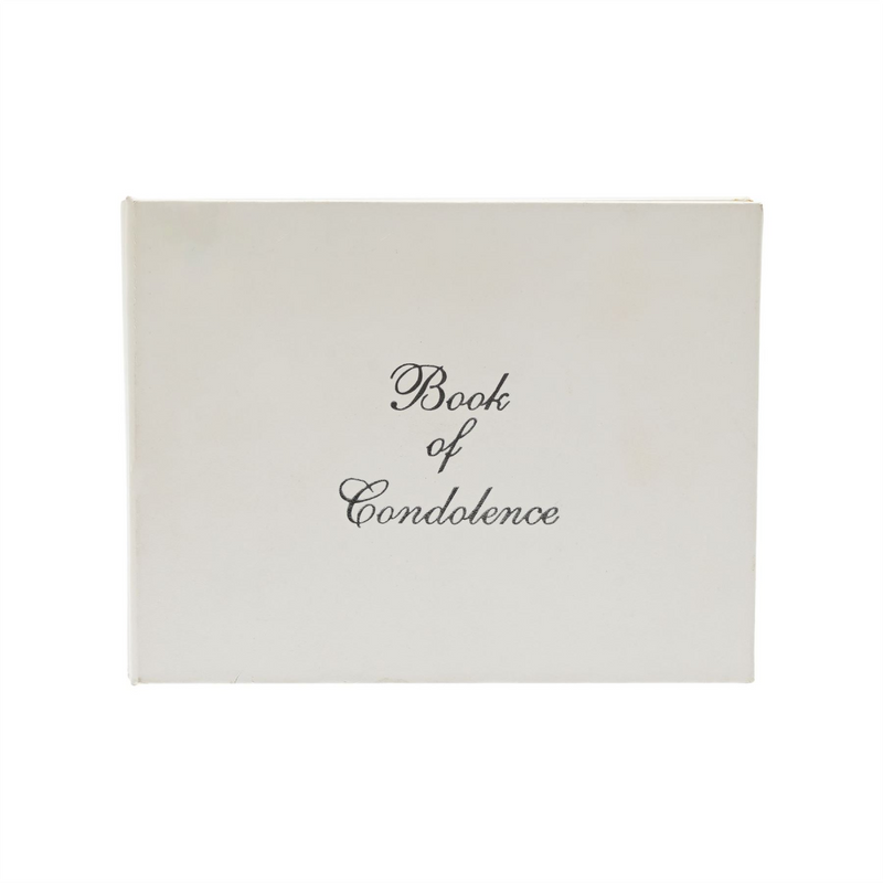 Cream Leatherette Memory Book - Book of Condolence