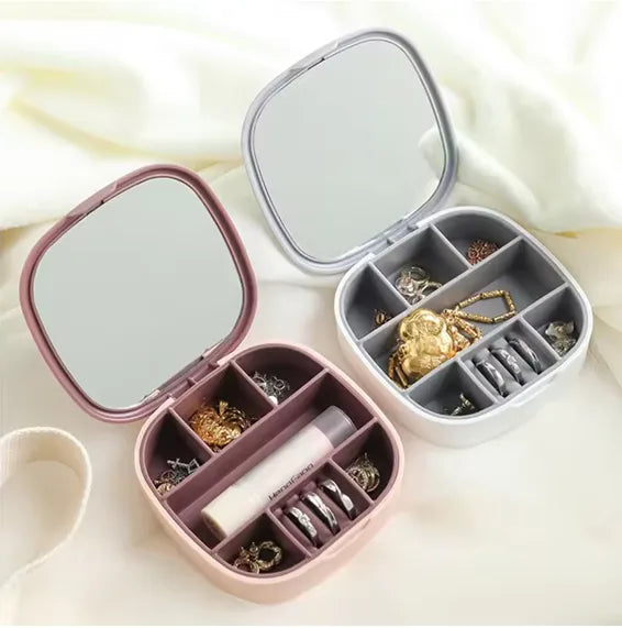 Portable Plastic Travel Jewellery Storage Organiser Bo x Case Assorted Colours