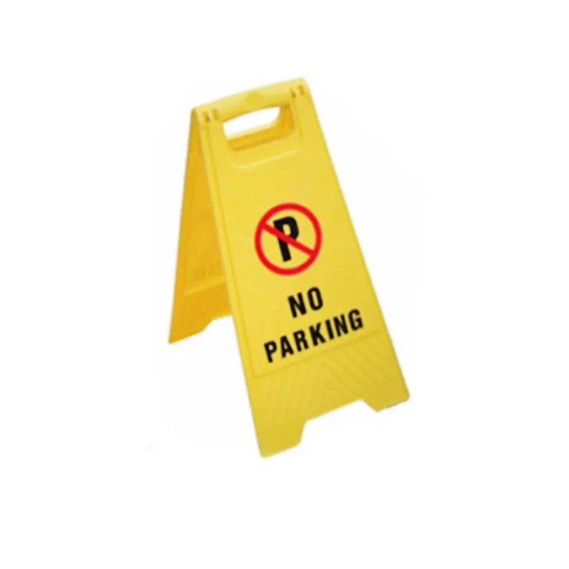 Plastic Yellow Outdoors 'No Parking' Sign
