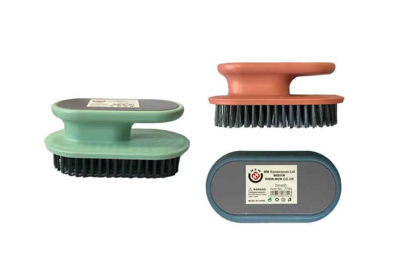 Plastic Cleaning Hand Scrubbing Brush With Handle Assorted Colours