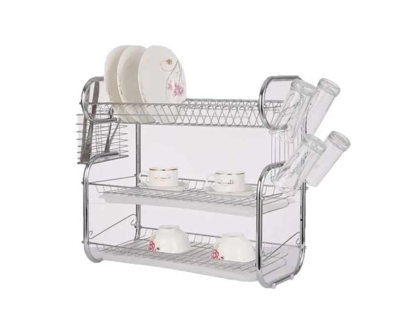 Dish Drainer Rack 3 Tier Assorted Colours