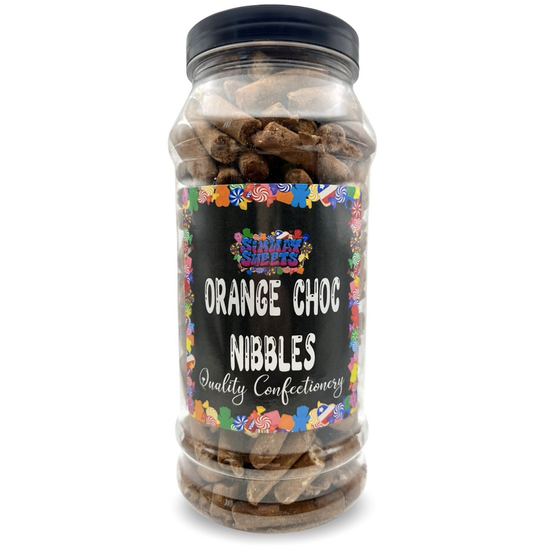 Orange Choc Nibbles Retro Sweets Gift Jar - 675g