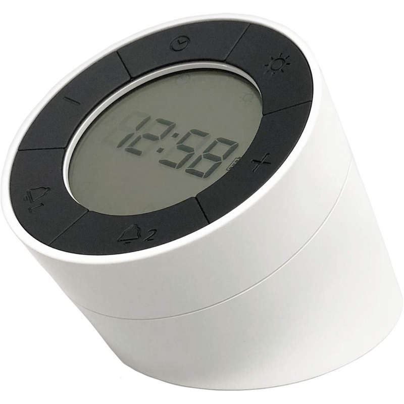 Acctim Jowie Dual Digital Alarm Clock/Nightlight Superbrite with Light Touch Sensor White