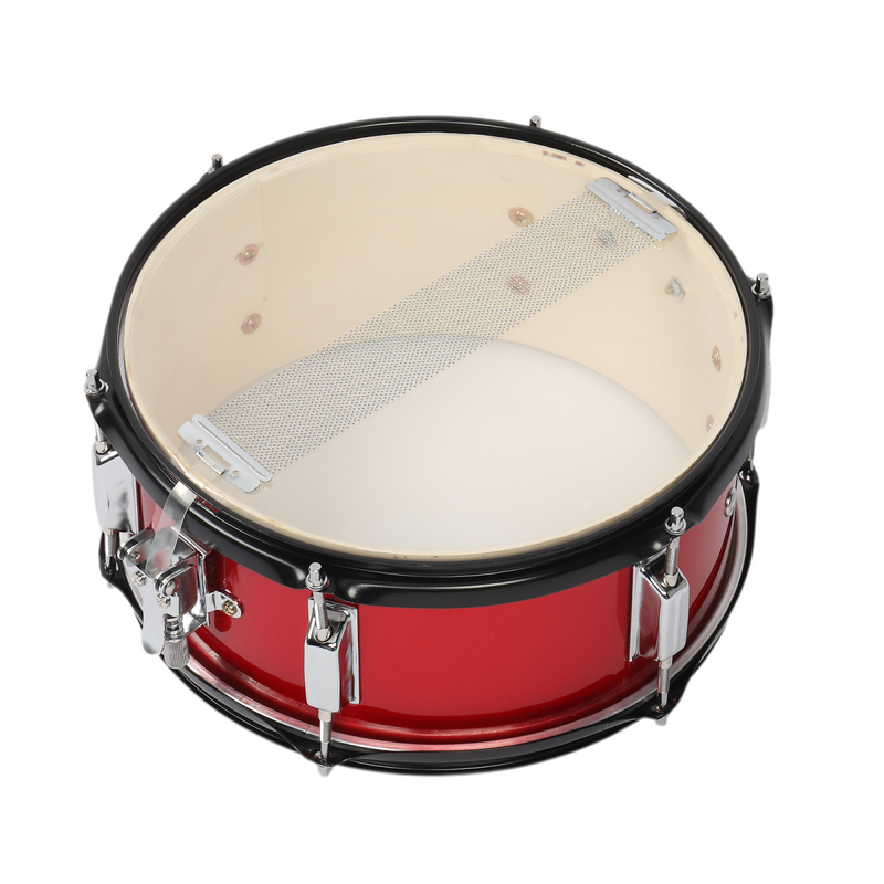 12 x 5.5 inches Professional Marching Snare Drum & Drum Stick & Strap & Wrench Kit Red