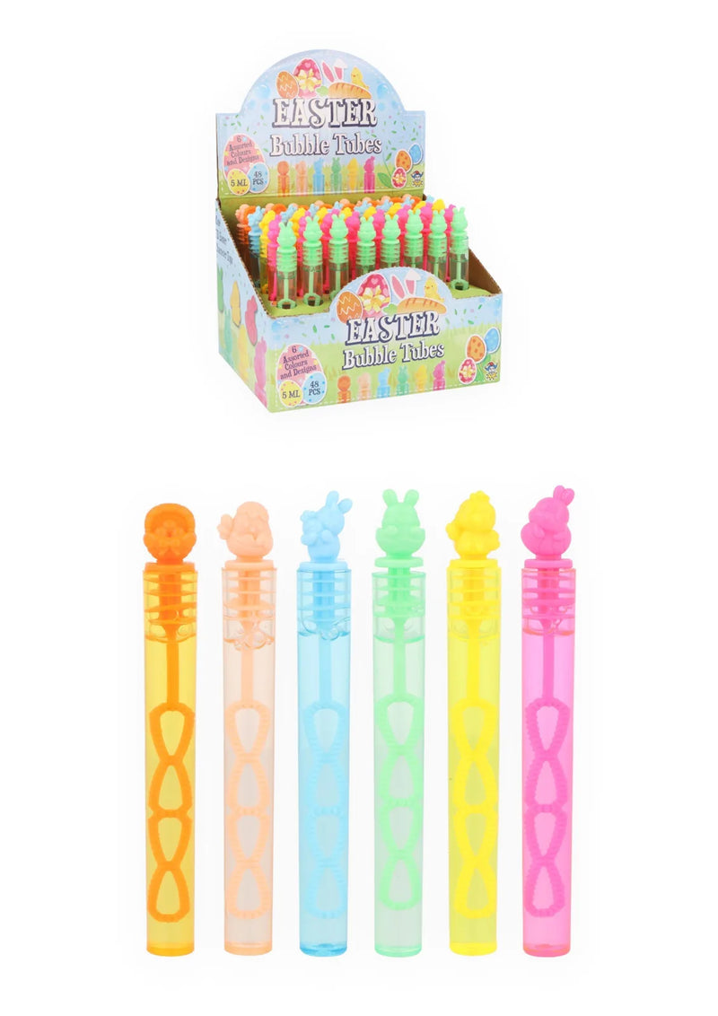 Easter Bubble Tubes Assorted Colours 5Ml 48 Pieces Per Bo x