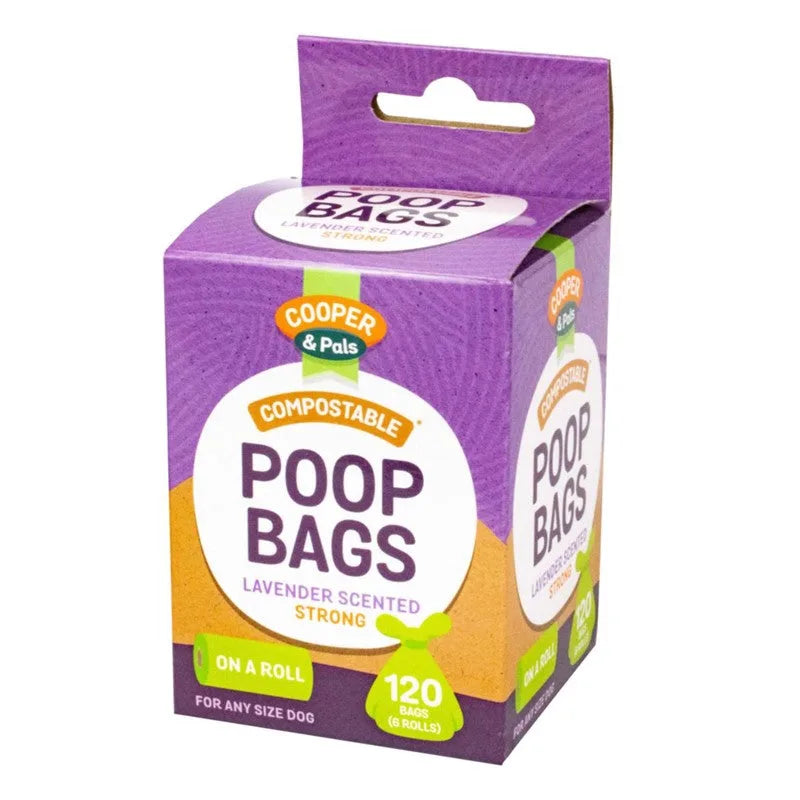 Pet Dog Compostable Poop Bag Rolls Pack Of (6 Rolls) Lavender Scented