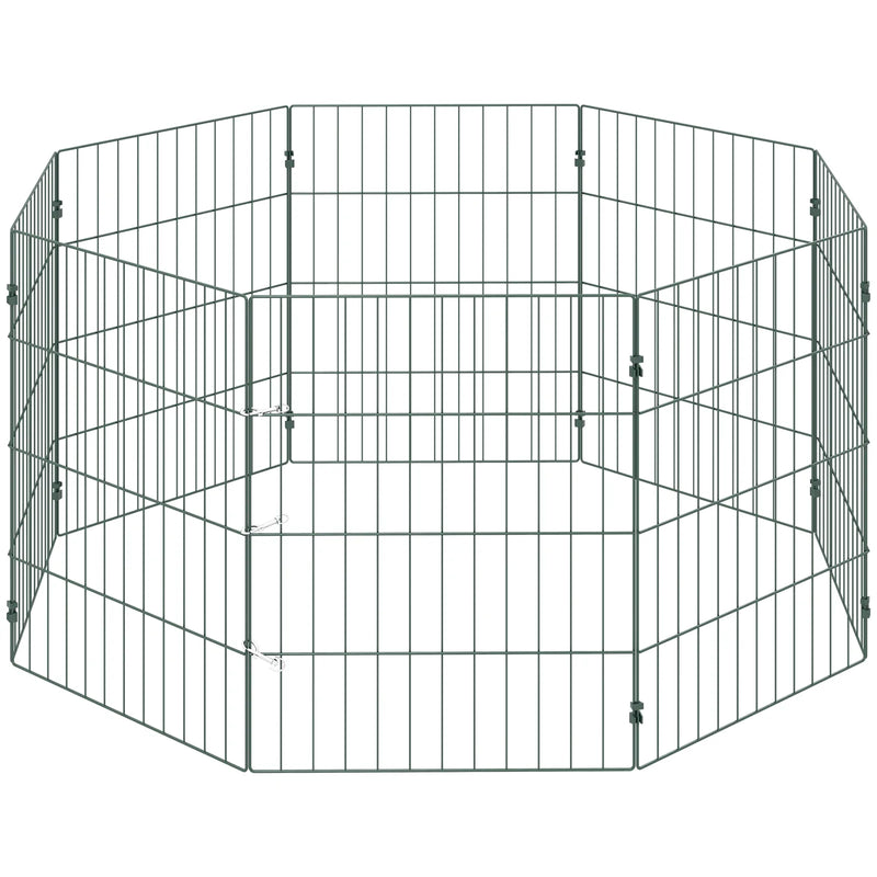 PawHut 8 Panel Pet Playpen for Small Dogs Indoor Outdoor 60 cm Height