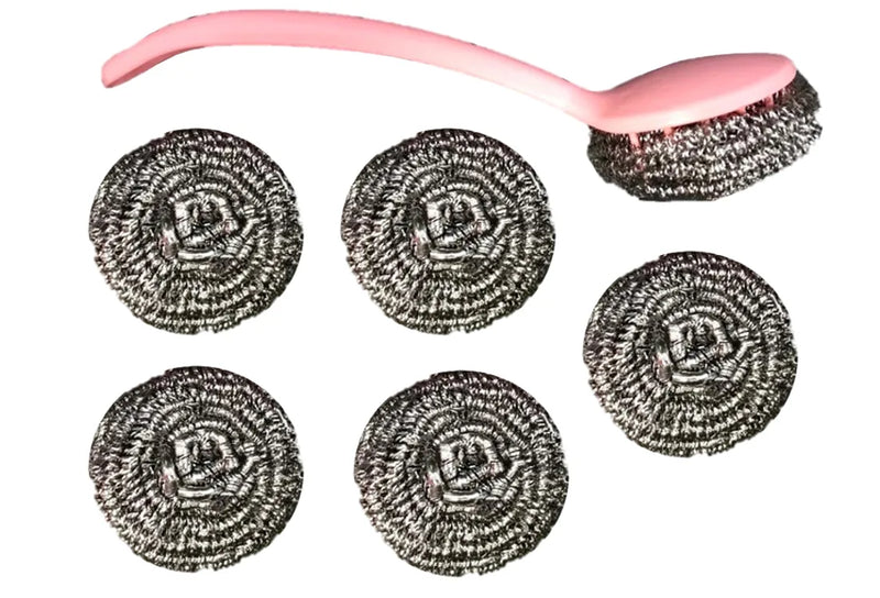 Kitchen Scourers And Brush Pack Of 6