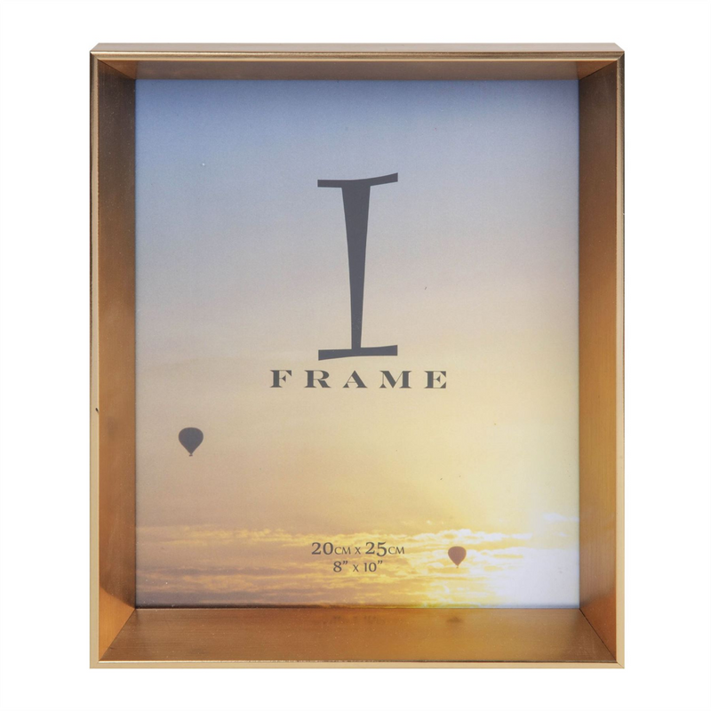 iFrame Gold Angled Box Photo Frame 8" x 10"