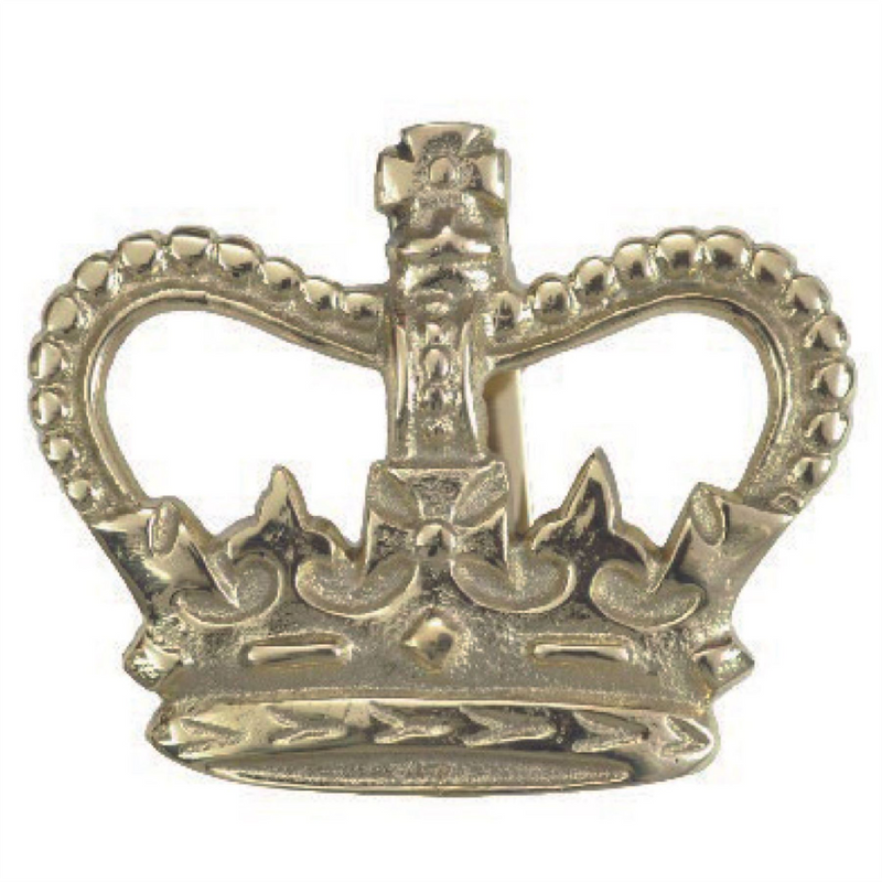 King Charles III Crown Brass Door Knocker 12cm