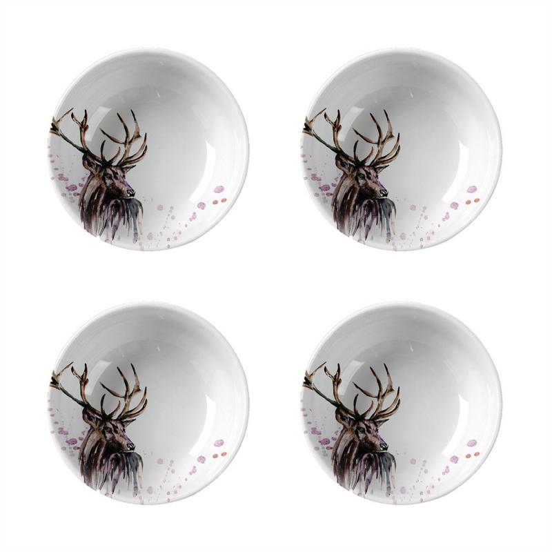 Set of 4 Stag Cereal Bowls 17.8 cm