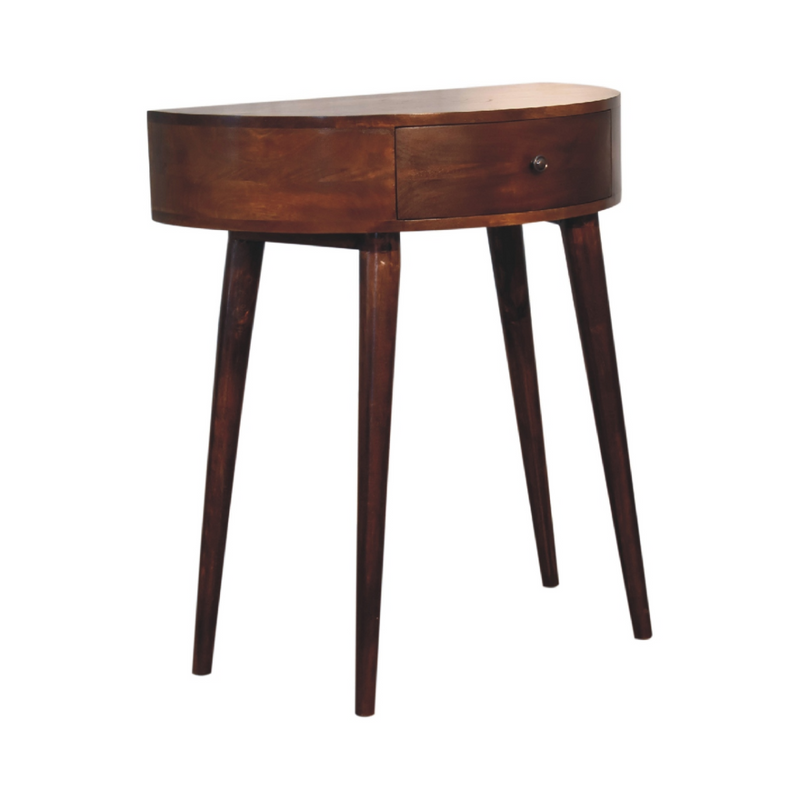 Artisan Furniture Solid Wood Odyssey Console Table, 1 Drawer, Dark Brown