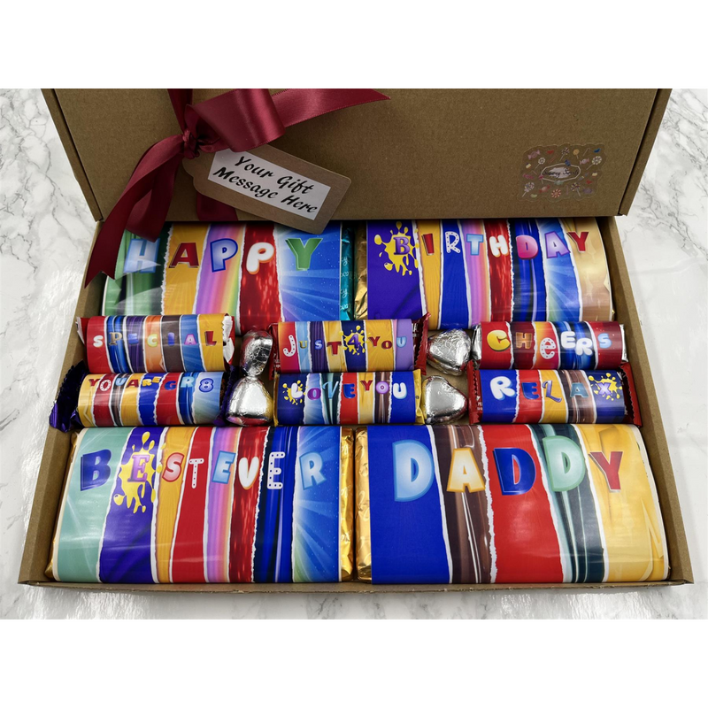 Fun Novelty Birthday Chocolate Wrapper Gift Box - Daddy