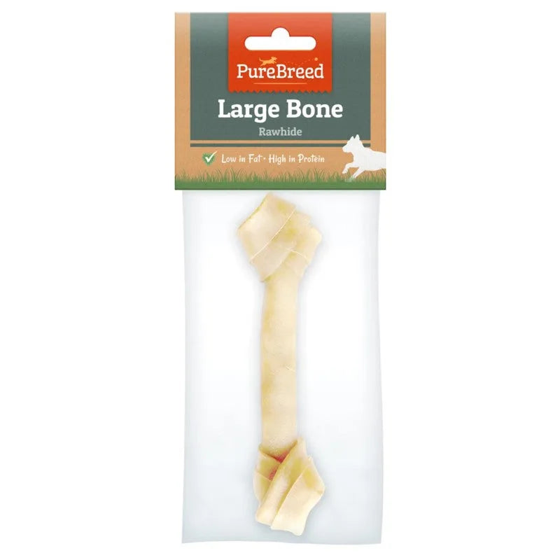 Pet Dog Treats Large Knotted Rawhide Bone