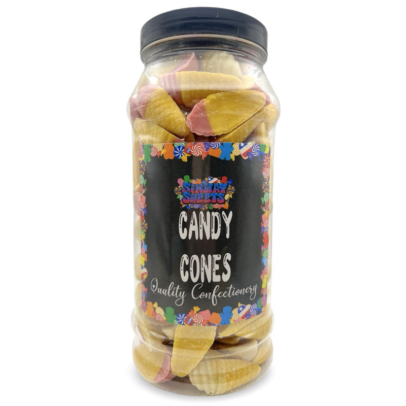 Chocolate Candy Cones Ice Cream Shapes Retro Sweets Gift Jar - 690g