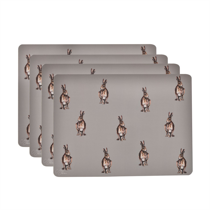Meg Hawkins Set of 4 Placemats Hare
