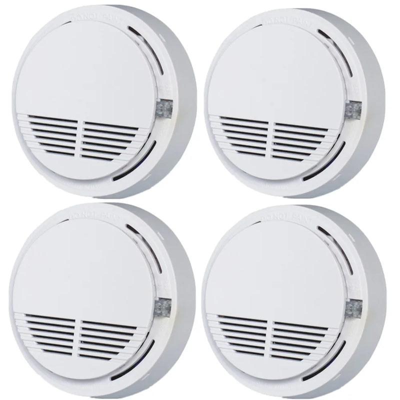 (4 Pack) Smoke Alarm Detector Home Fire Safety Sensor Alert Battery Included (US Logistics For USPS/DHL/Fedex/UPS. No designated logistics accepted，TK/TMEU only For self-pickup）